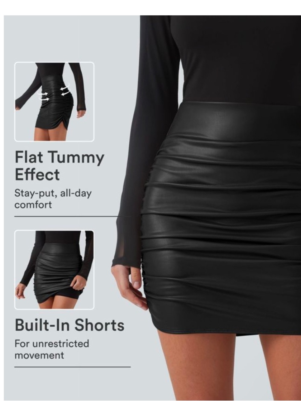 💕NWOT💕 Halara Waisted Tummy Control Ruched Skort
